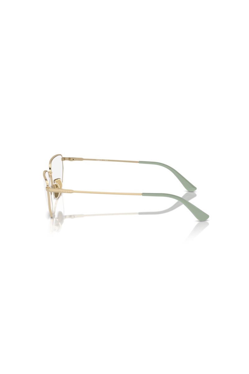Vogue Irregular Frame Eyeglasses for Women - Pale Gold - Image 2